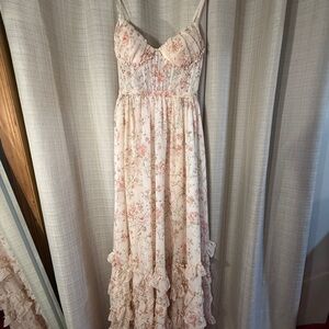 Floral Maxi Dress with Ruffle Hem